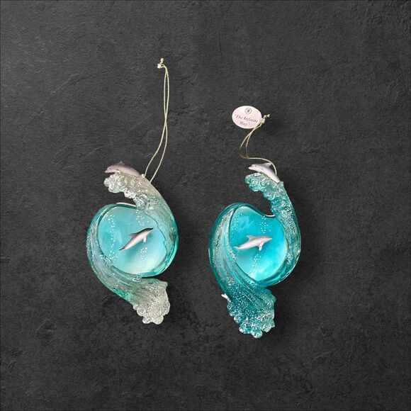 The Bradford Edition, Christian Riese Lassen, Above/Below Ornament Lot Of 2 - Picture 1 of 2